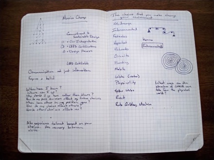 Photo of concept notes