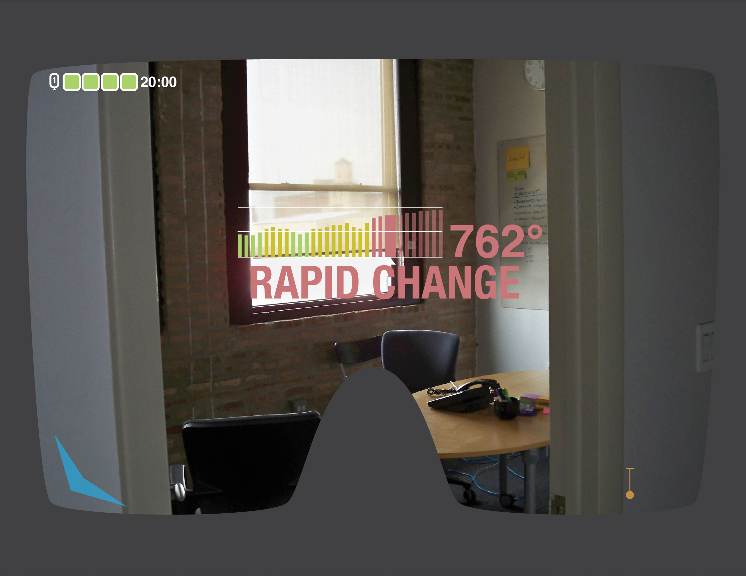 Wireframes of augmented reality heads-up display