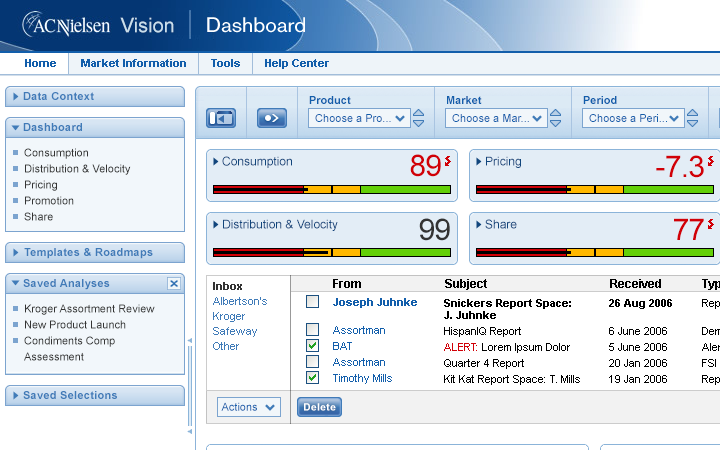 Cropped screenshot of an application from the Nielsen suite