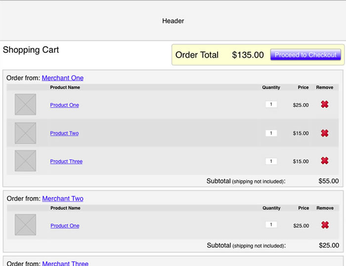 theyard.com Wireframe